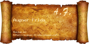Augner Frida névjegykártya